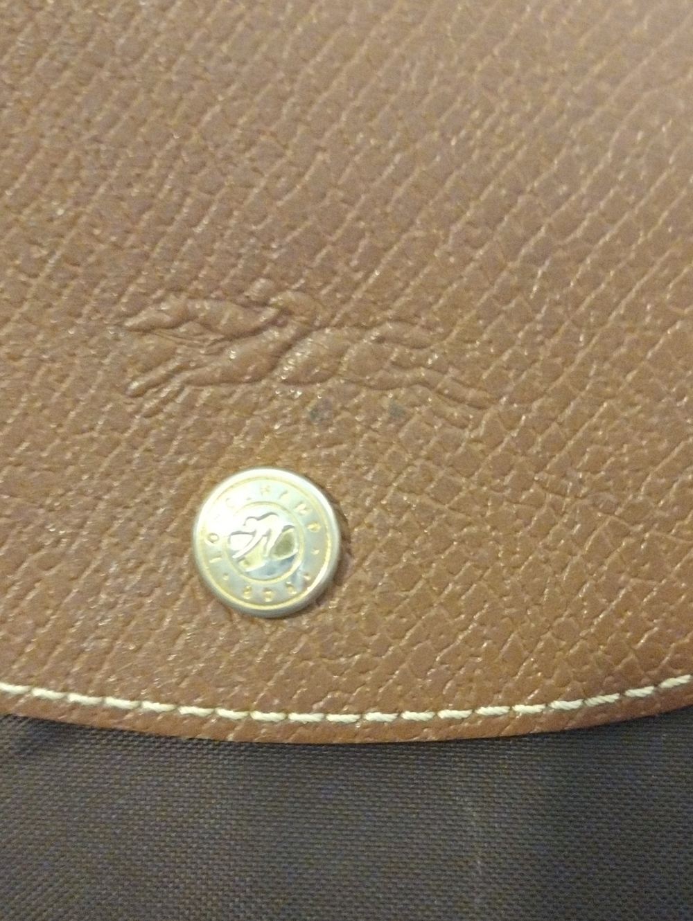 Longchamp Tan Leather-Trim Men’s Messenger Bag